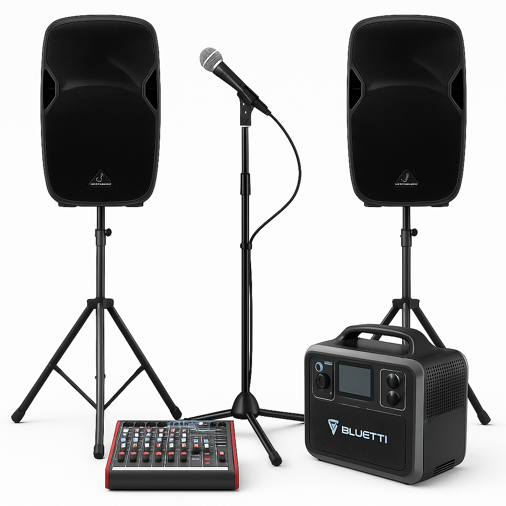 Power Station and Powered Speaker Outdoor Band and Speech Package - Bondi PA Hire | Speakers, Audio Visual, Party Packages