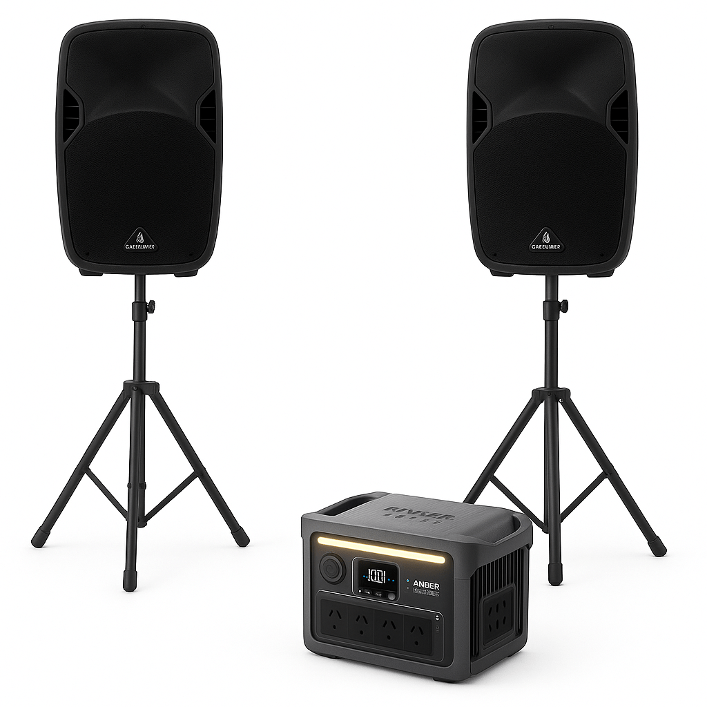 Power station and Powered Speaker package - Bondi PA Hire | Speakers, Audio Visual, Party Packages