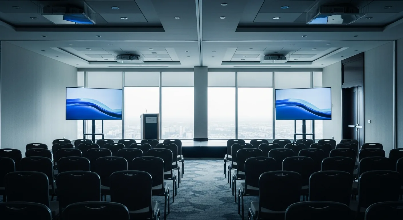 TV and Projector Hire for a Sydney CBD Conference: 180 Delegates and Too Much Daylight