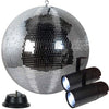 Disco Ball 10"/25cm with Pin Spots and Spinning Motor