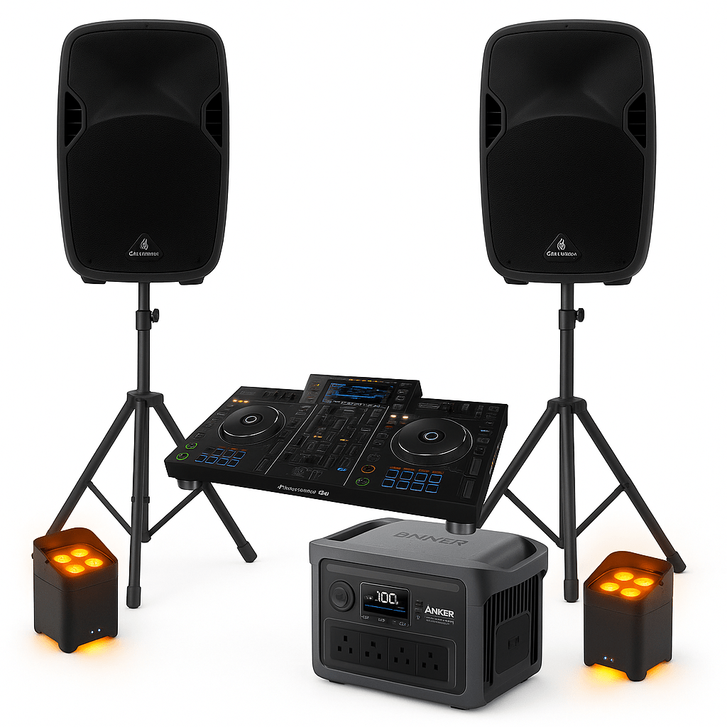 Power station and Powered Speaker DJ package - Bondi PA Hire | Speakers, Audio Visual, Party Packages