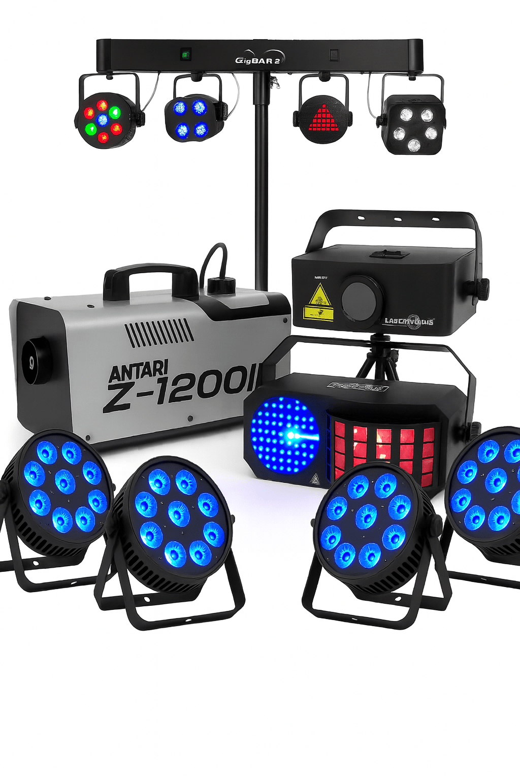 Laser, Party LED and Up Light and Party Bar package - Bondi PA Hire | Speakers, Audio Visual, Party Packages