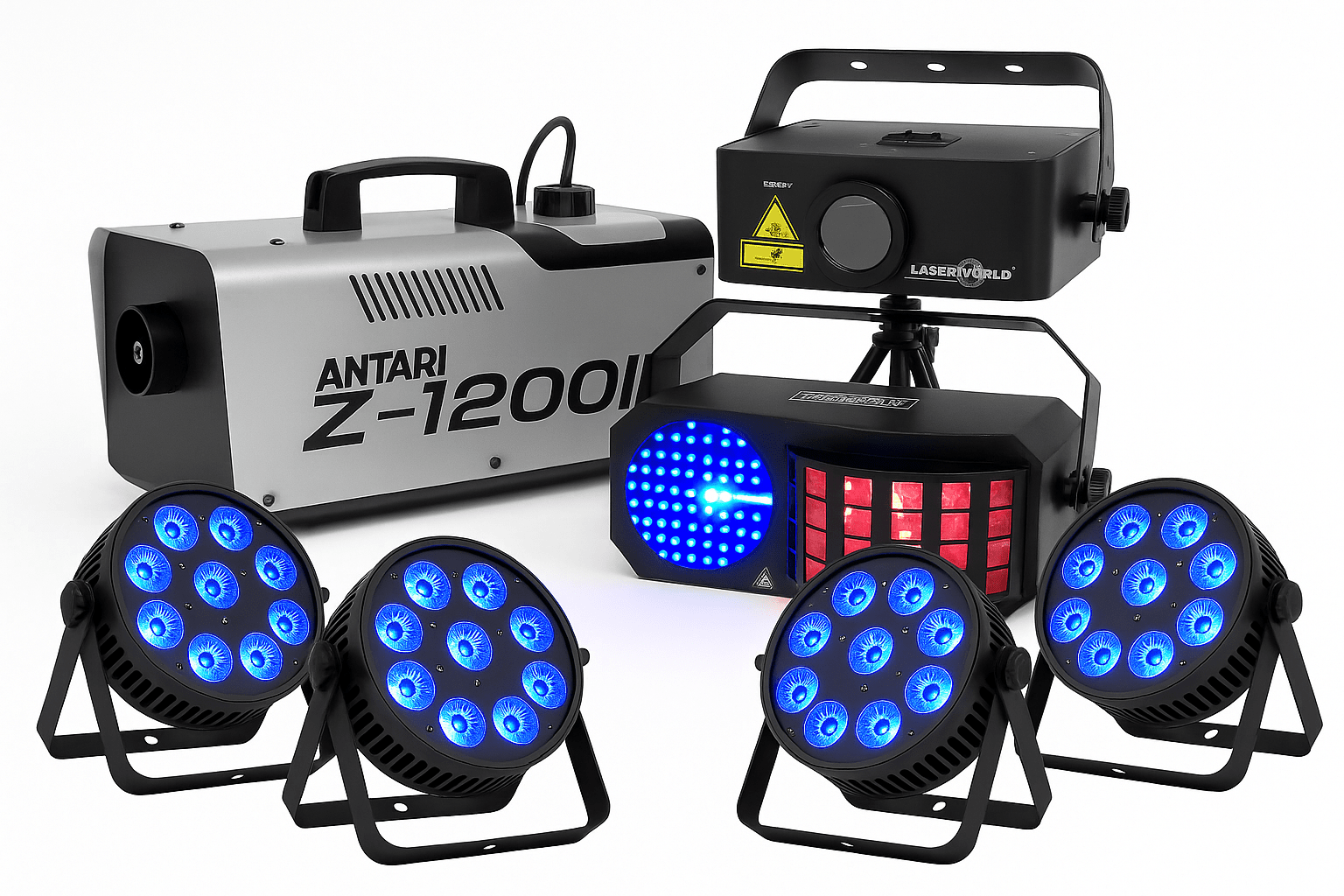 Laser, Party LED and Up Light package - Bondi PA Hire | Speakers, Audio Visual, Party Packages