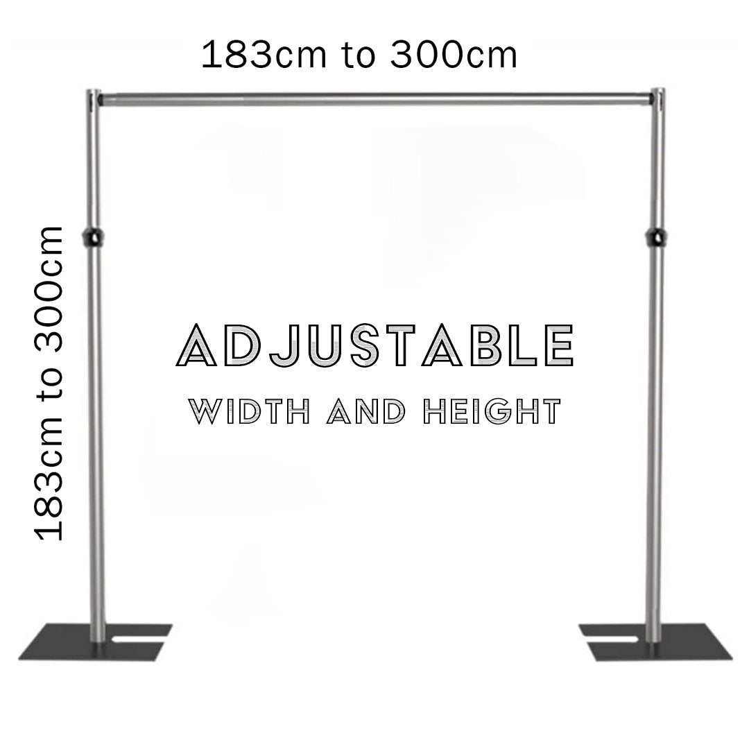 3m x 3m Drape, Draping Poles and Cross Bar - Bondi PA Hire | Speakers, Audio Visual, Party Packages