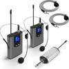Battery powered Wireless Headset or Lapel Microphones