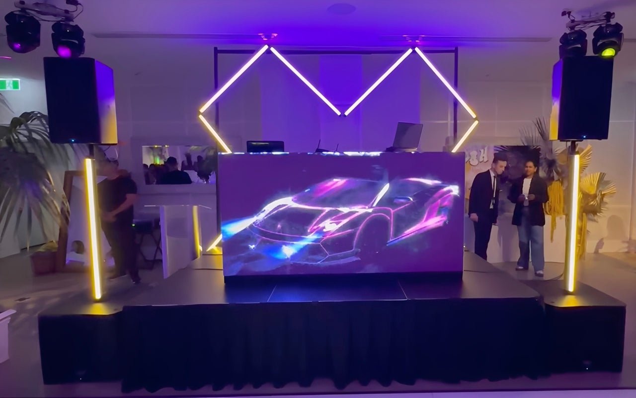 DJ Table LED Wall Package - Bondi PA Hire | Speakers, Audio Visual, Party Packages