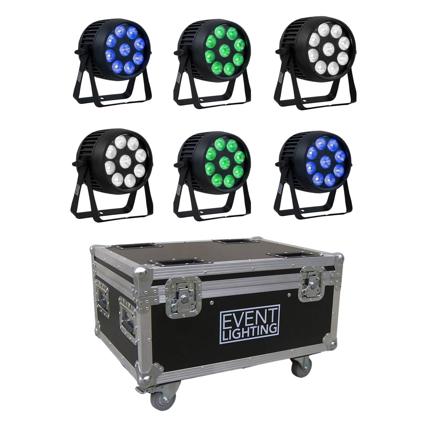 6 x Event Lighting Outdoor Battery Par Cans - Bondi PA Hire | Speakers, Audio Visual, Party Packages