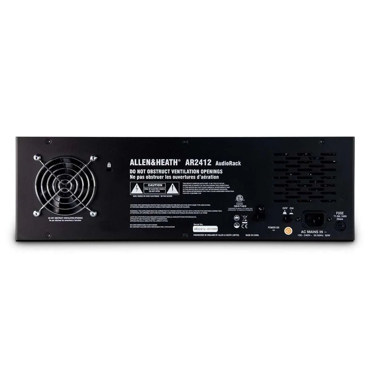 Allen & Heath AR2412 24 - In/12 - Out Main Audio Rack - Bondi PA Hire | Speakers, Audio Visual, Party Packages