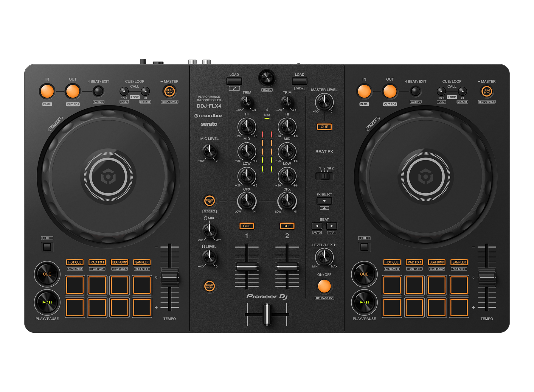 Pioneer DDJFLX4 2 - Channel DJ Controller for Rekordbox & Serato DJ - Bondi PA Hire | Speakers, Audio Visual, Party Packages