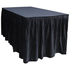 Black Velvet Surround for DJ Table - Bondi PA Hire | Speakers, Audio Visual, Party Packages