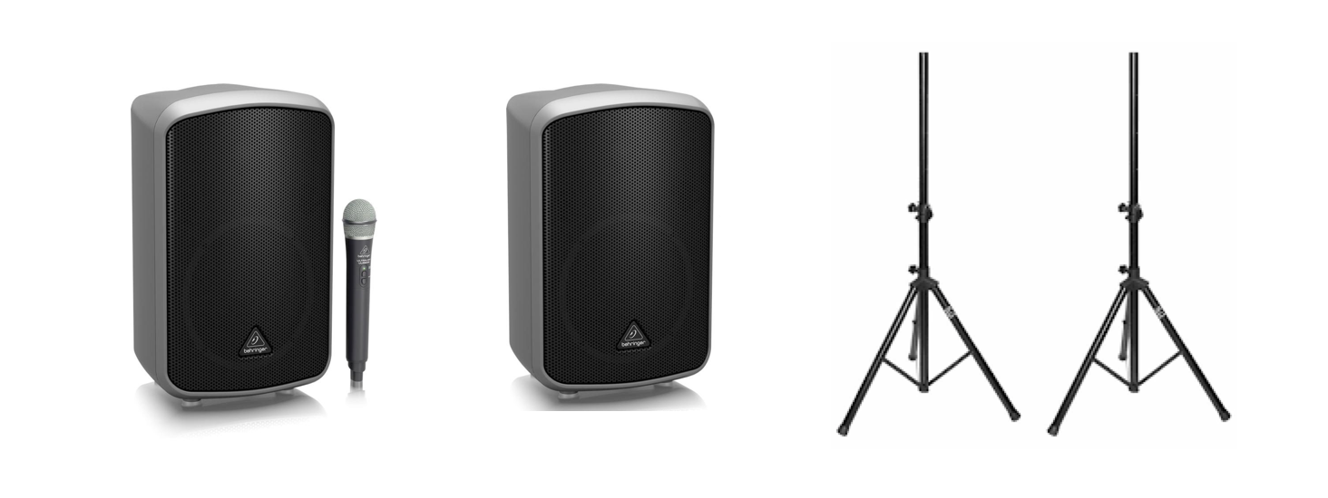 Battery powered outlet computer speakers