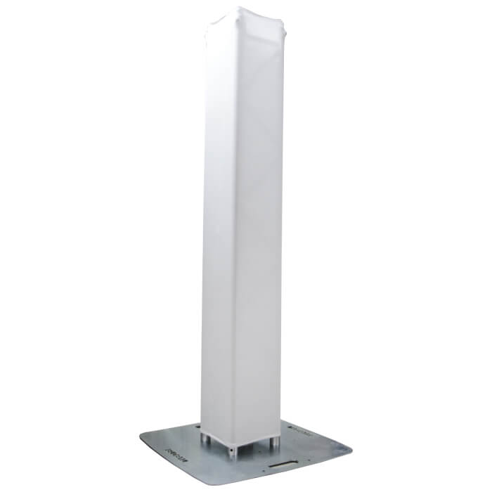 Truss Upright and Base Plate for HDTV's with Lycra Dress kit (TV hired separately) - Bondi PA Hire | Speakers, Audio Visual