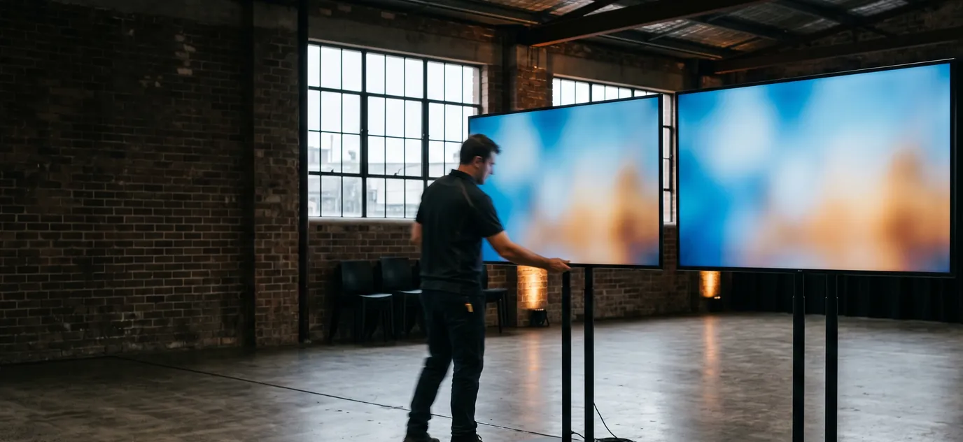 Bondi PA Hire delivering TVs, projectors and screens to Coogee